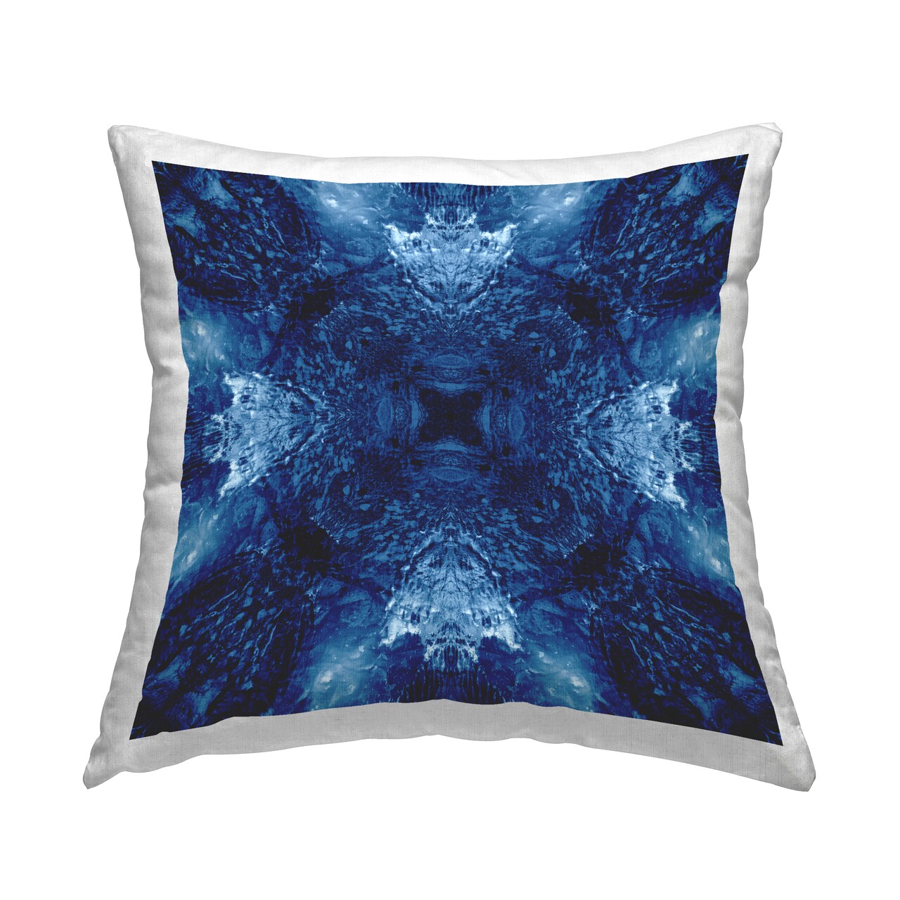 Symmetrical Tie Dye Pattern Decorative Printed Throw Pillow Design by El Perkin, 18 x 7 x 18